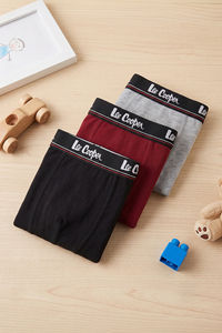 Lee Cooper Boys Solid Trunks (Pack of 3) - Multicolor — thumbnail 14